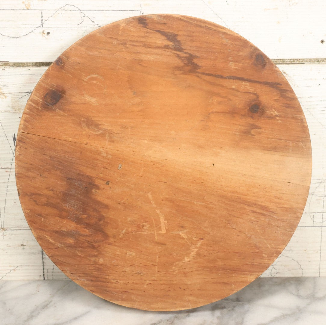 Lot 078 - Vintage Vita Brand Marine Herring Fish Advertising Barrel Lid, As Found, With Wear, 10-1/2" Diameter