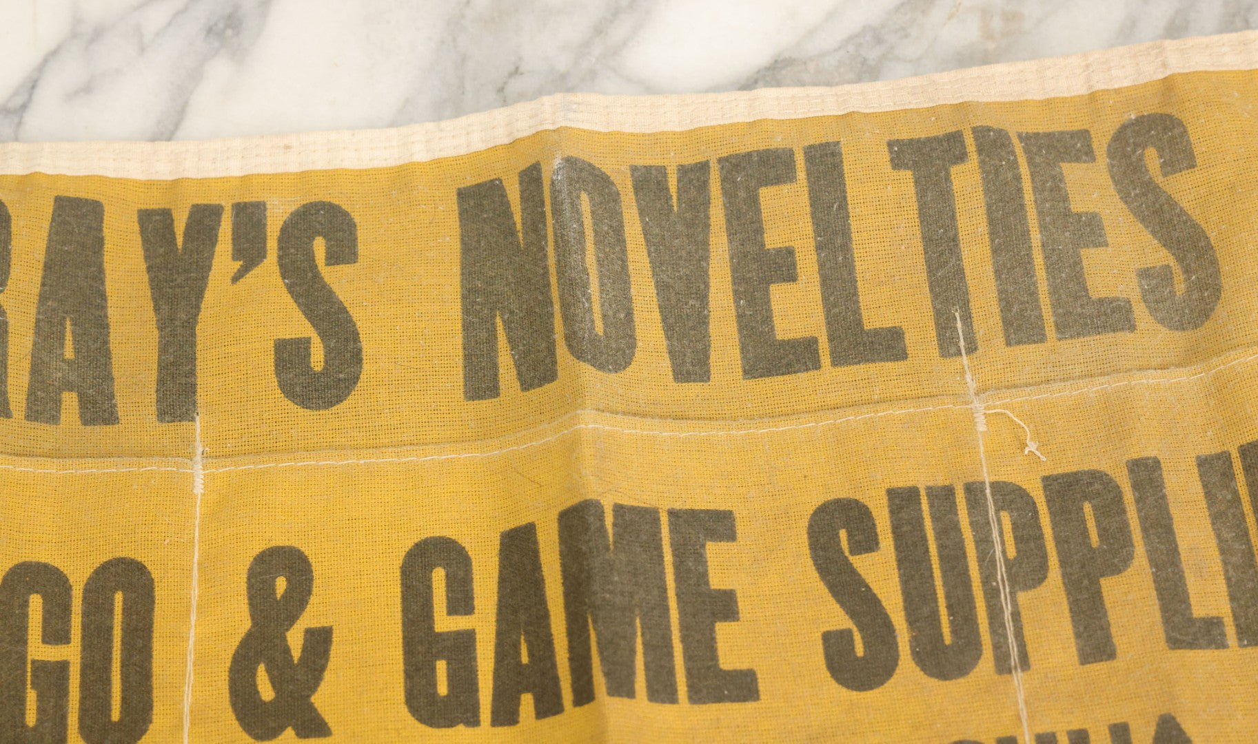 Lot 080 - Vintage Ray's Novelties Bingo And Game Supplies Cashier Salesman's Apron, Nashua, New Hampshire