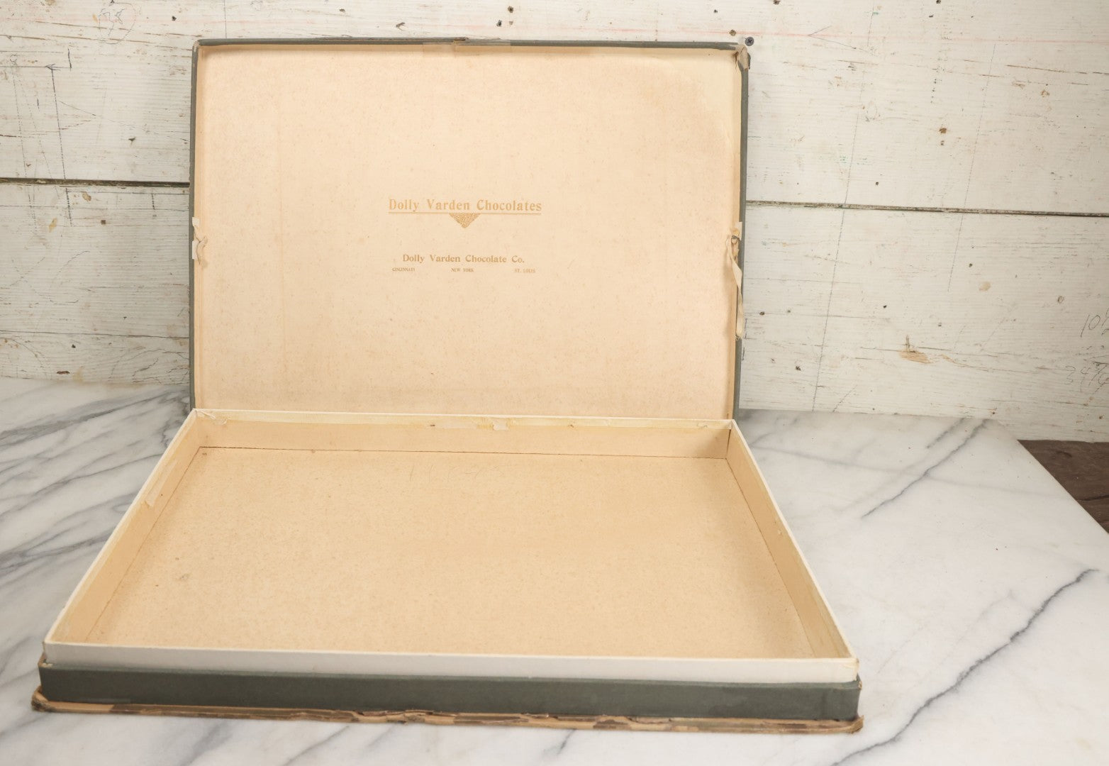 Lot 084 - Antique Large Size Chocolate Box With Cover Art Of Three Beautiful Edwardian Women Titled "At The Opera" By Philip Boileau (1863-1917), Dolly Varden Chocolate Company, Cincinnati, New York, And Saint Louis