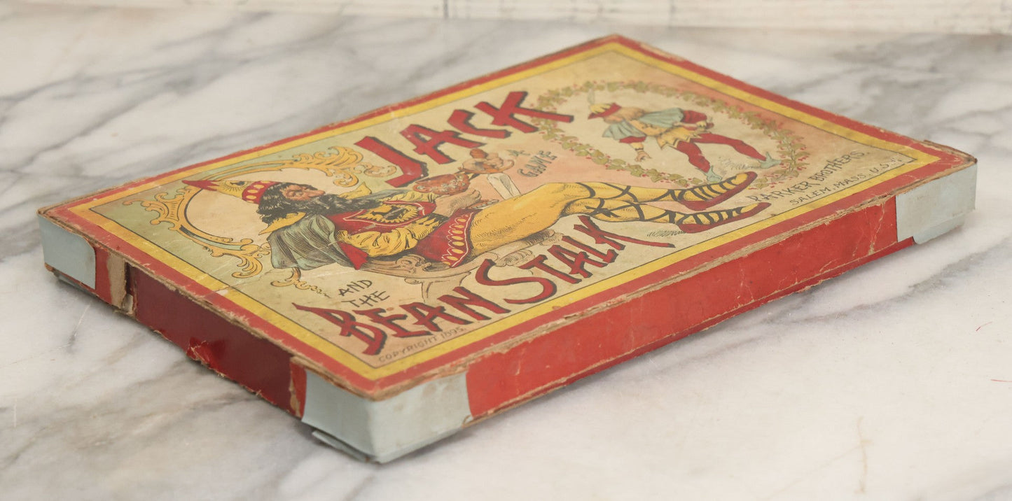 Lot 086 - Antique Jack And The Beanstalk Lithographed Children's Game, Parker Brothers, Salem, Massachusetts, 1895, With Two Spinners And Game Pieces, As Found