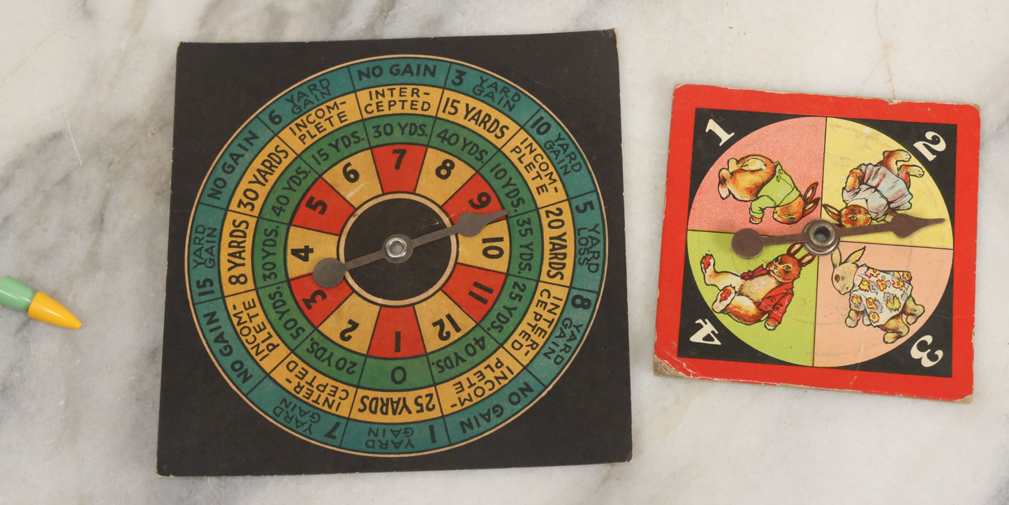 Lot 086 - Antique Jack And The Beanstalk Lithographed Children's Game, Parker Brothers, Salem, Massachusetts, 1895, With Two Spinners And Game Pieces, As Found