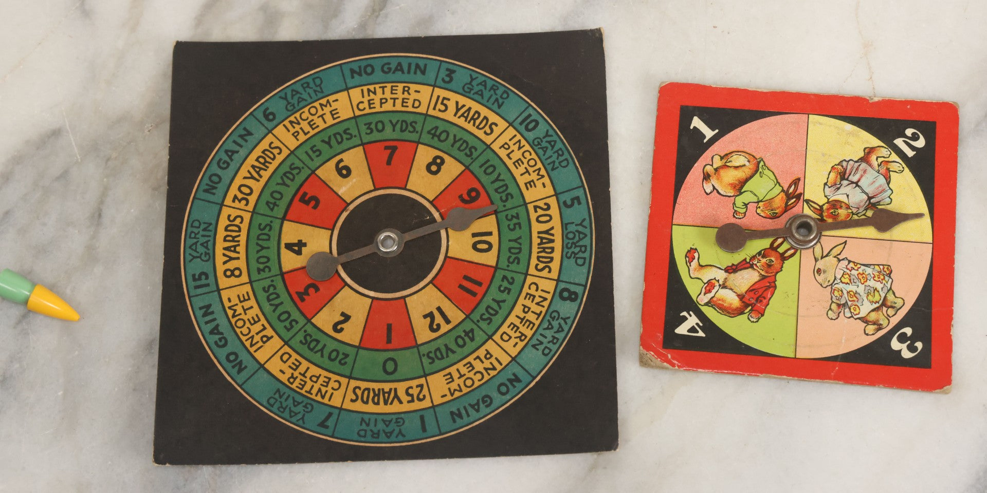 Lot 086 - Antique Jack And The Beanstalk Lithographed Children's Game, Parker Brothers, Salem, Massachusetts, 1895, With Two Spinners And Game Pieces, As Found