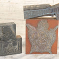 Lot 089 - Grouping Of Four Vintage Printing Blocks Including Masonic, Knights Of Columbus, Strange Hollering Man, And Tom Field Associates
