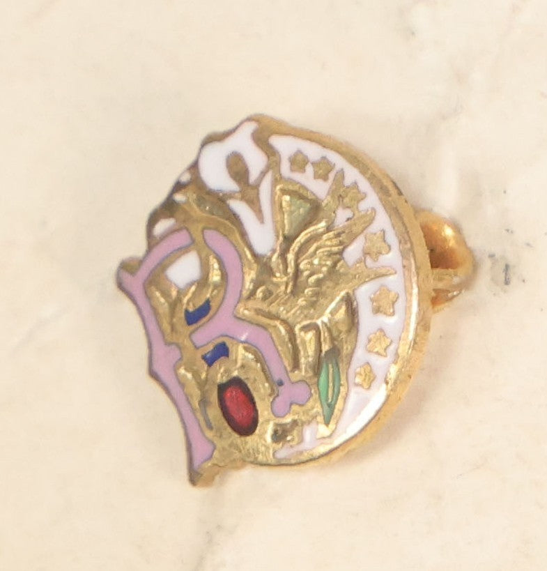 Lot 090 - Grouping Of Four Vintage Fraternal Pins Including Rebekah I.O.O.F., Three Knights Of Columbus Pins