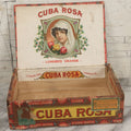 Lot 095 - Antique Wooden Cigar Box With Lithographed Label For Cuba Rosa Londres Grande Cigars, J.C. Hauer's Sons, Manufacturers, Lebanon, Pennsylvania, With Pretty Woman On External And Internal Labels