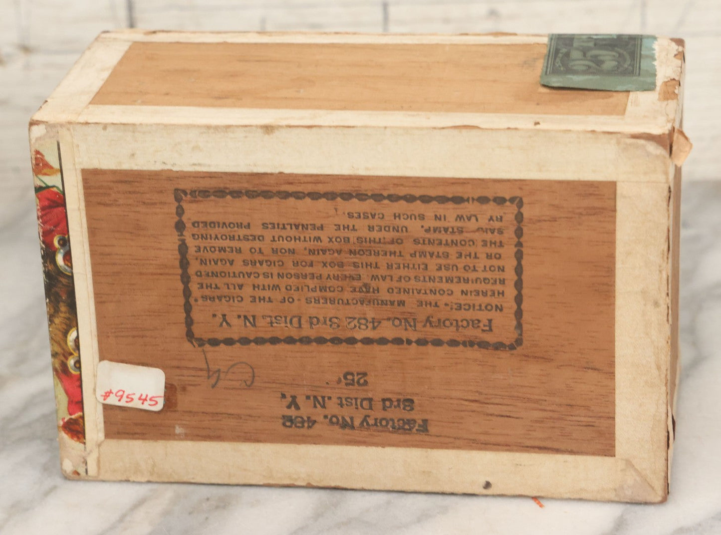 Lot 096 - Antique Wooden Cigar Box With Lithographed Label For Paulita Habana Cigars, With Woman In Blue Hat Graphics On External And Internal Labels