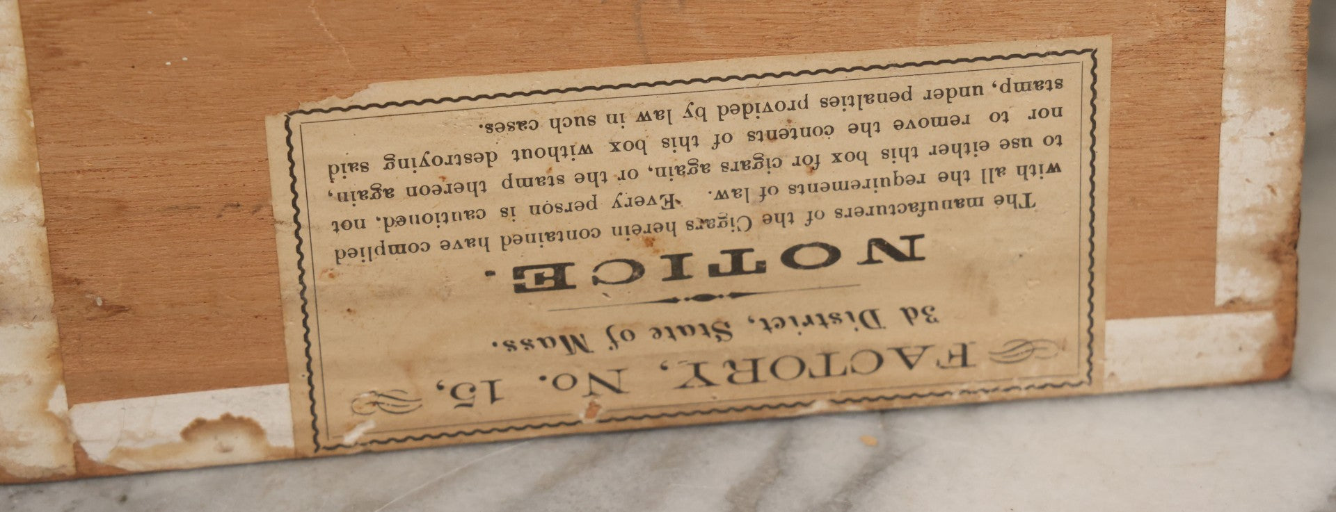 Lot 097 - Antique Wooden Cigar Box With Lithographed Label For Flower Of Florida Cigars, With Woman In Pink Hat & Lighthouse Graphics On External And Internal Labels, Paper Label From Milliken Tomlinson Company, Portland, Maine