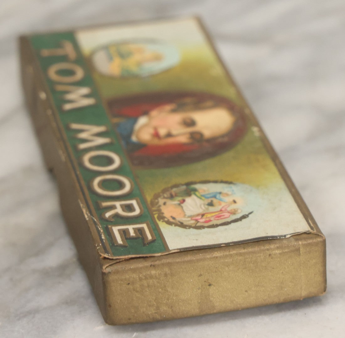 Lot 099 - Antique Paper Board Cigar Box For Tom Moore Cigars, With Lithographed Exterior Label
