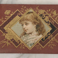 Lot 106 - Empty Antique Victorian Autograph Album, "The Hendschel Album" Published By The Major Knapp & Co., New York, With Little Girl On Cover, Gold Flowers, Seven Full Page Chromolithograph Plate Inserts