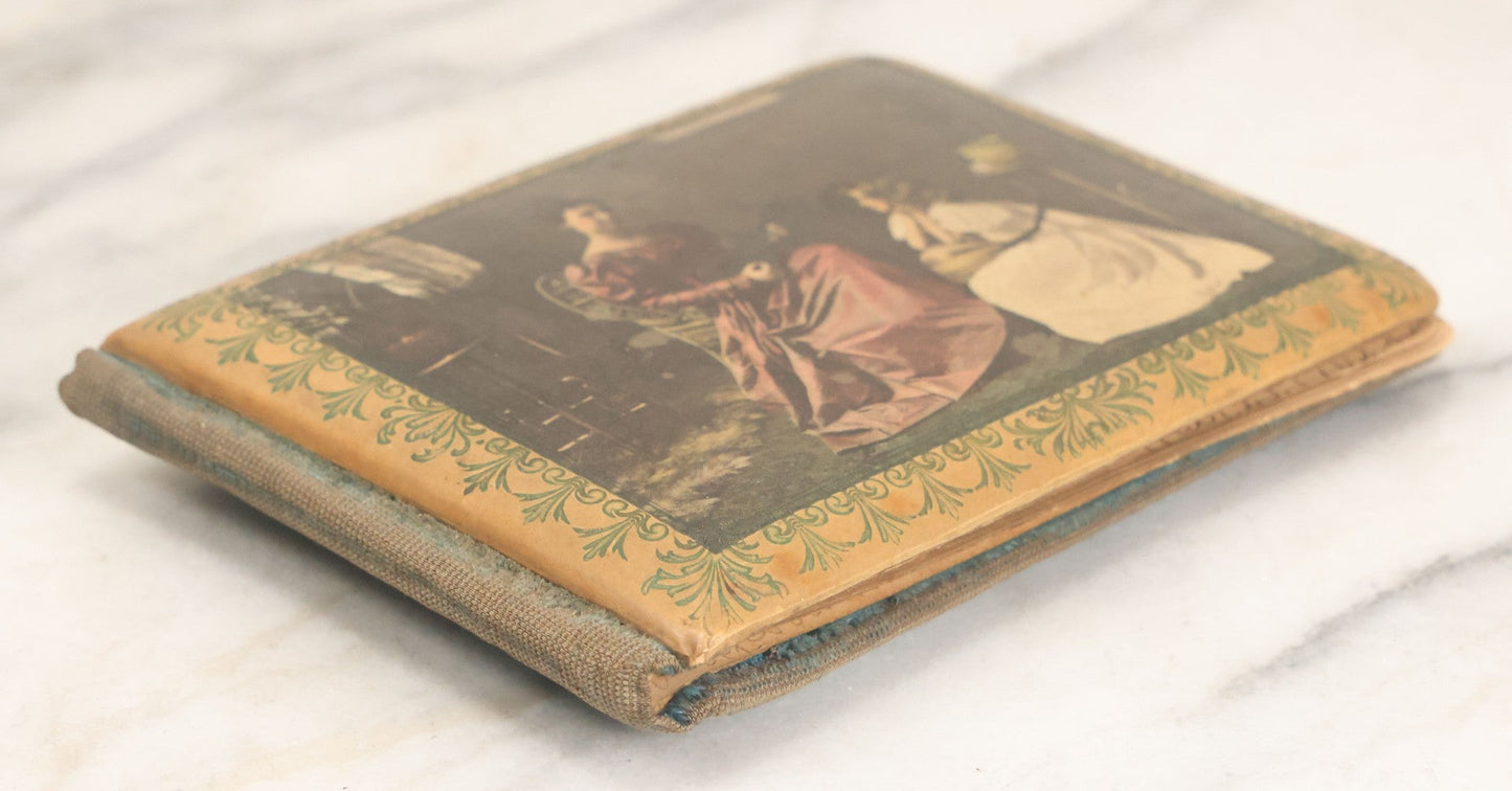 Lot 107 - Antique Late Victorian Autograph Album, Belonged To Florence, With Many Notes And Poems, Mother And Daughter With Mandolins On Cover, Wolfeboro, New Hampshire, 1901-1902