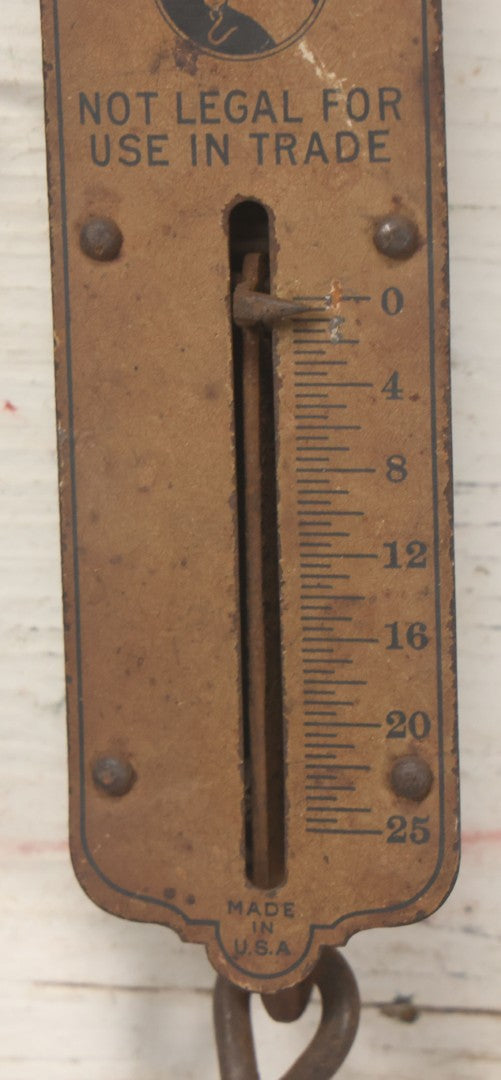 Lot 110 - Antique "The Handy Scale" Hanging Metal Scale, With Hand Graphics, Made In U.S.A.
