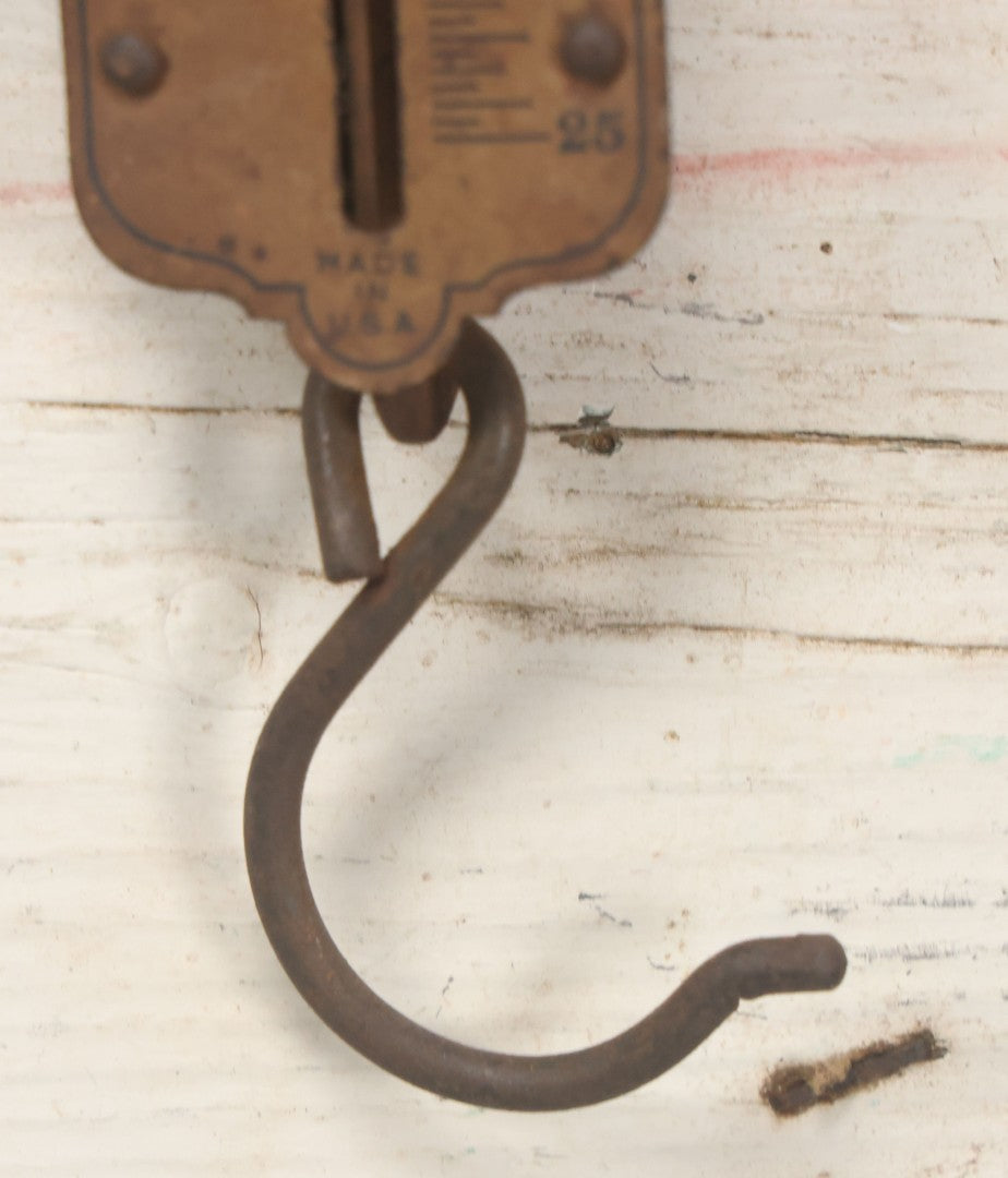 Lot 110 - Antique "The Handy Scale" Hanging Metal Scale, With Hand Graphics, Made In U.S.A.