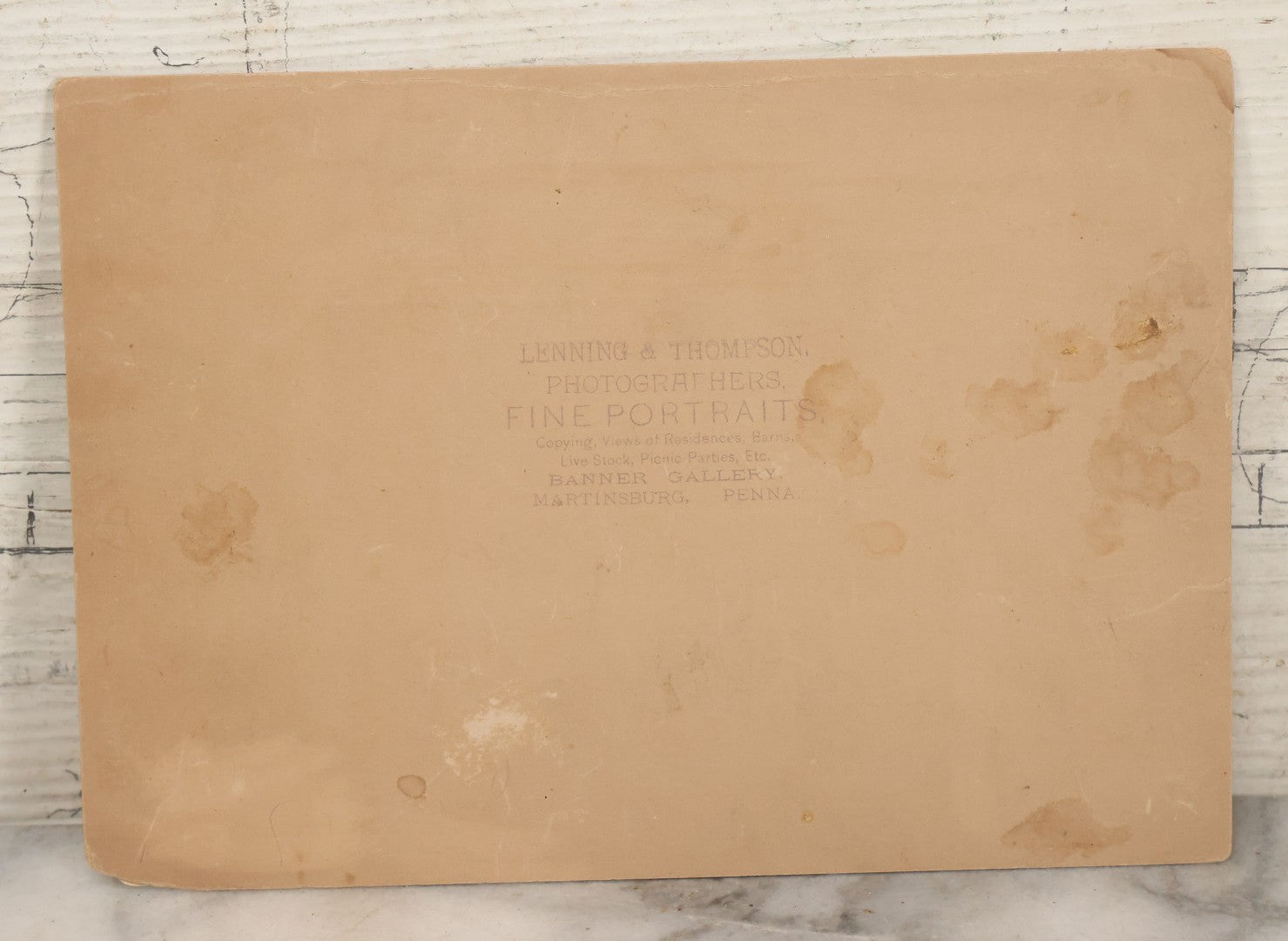 Lot 112 - Antique Boarded Photograph Of Western Pennsylvania School Class Posing In Front Of 44 Star American Flag With Teachers, Lenning & Thompson, Photographers, Martinsburg, Pennsylvania