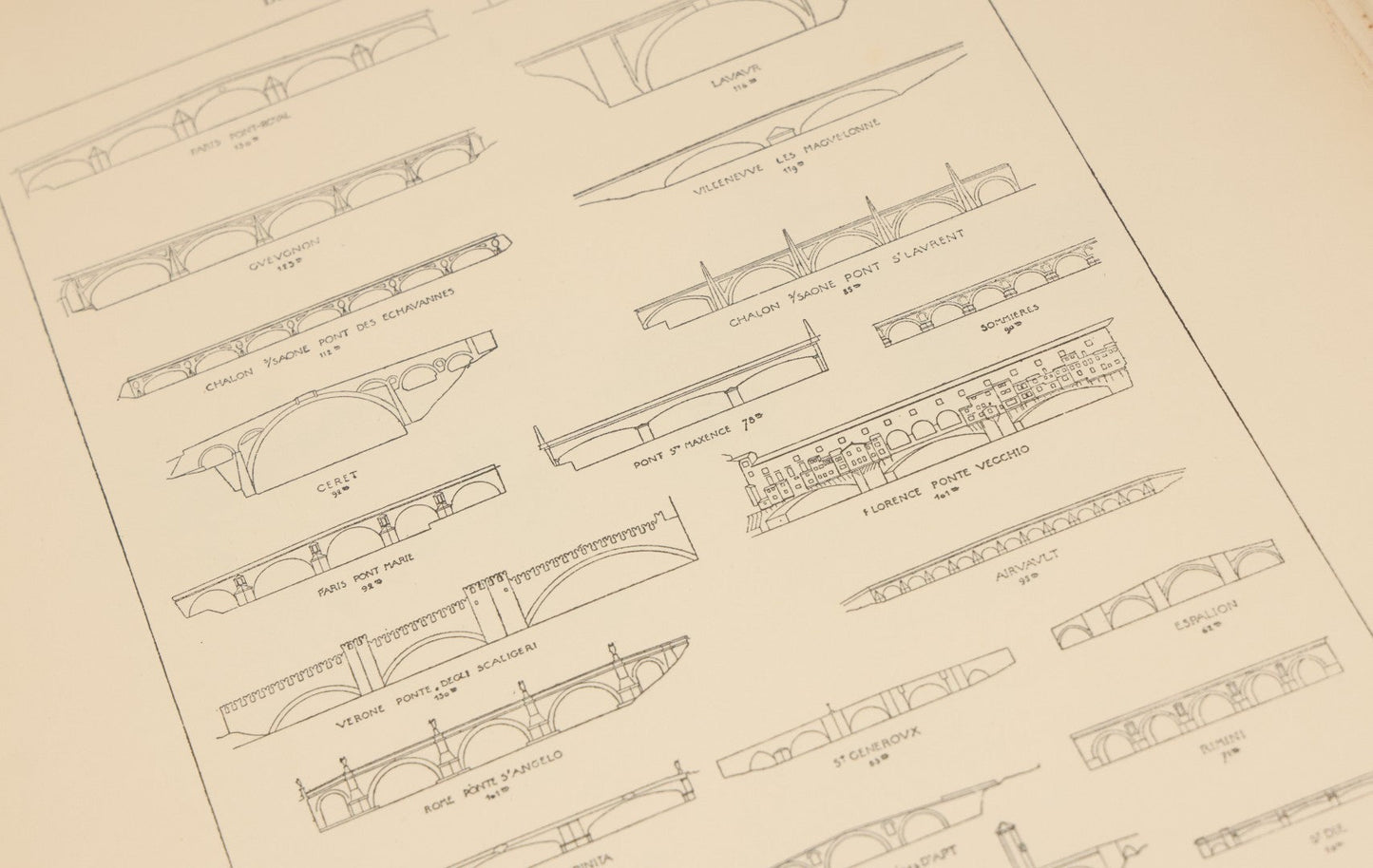 Lot 124 - Antique Folio Print Book "Old Bridges Of France: A Series Of Historical Examples From Roman Times To The End Of The 18th Century" Published By The Press Of The American Institute Of Architects, No. 257 Of 1000, Printed In France, 1925