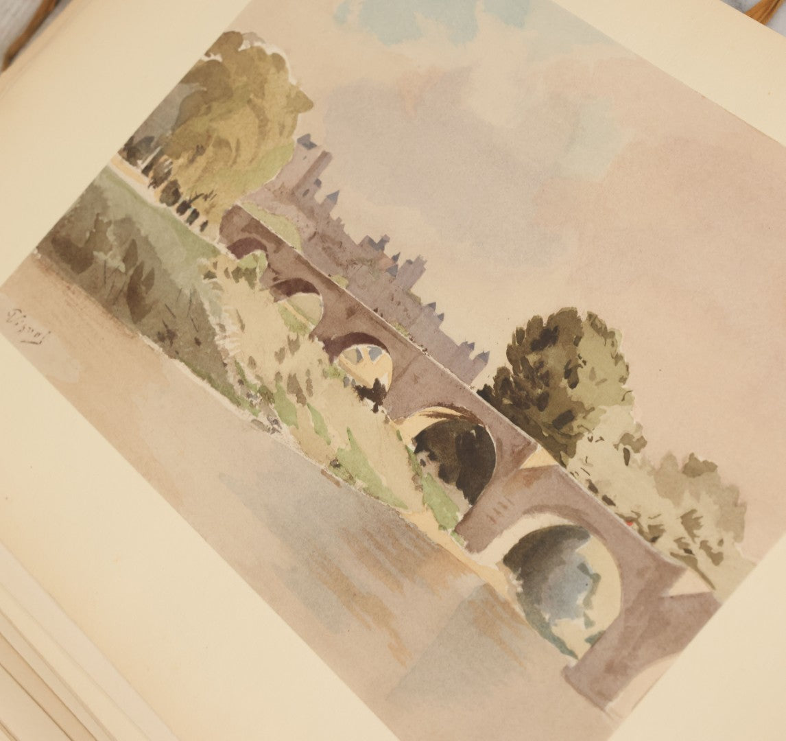 Lot 124 - Antique Folio Print Book "Old Bridges Of France: A Series Of Historical Examples From Roman Times To The End Of The 18th Century" Published By The Press Of The American Institute Of Architects, No. 257 Of 1000, Printed In France, 1925