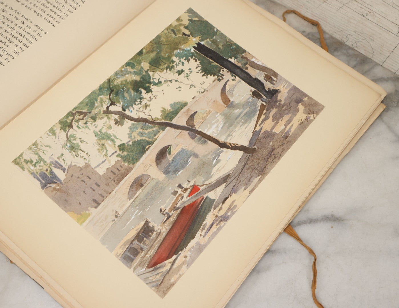 Lot 124 - Antique Folio Print Book "Old Bridges Of France: A Series Of Historical Examples From Roman Times To The End Of The 18th Century" Published By The Press Of The American Institute Of Architects, No. 257 Of 1000, Printed In France, 1925