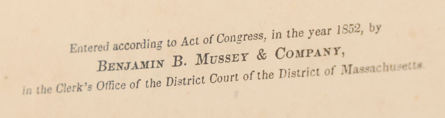 Lot 125 - "Festus, A Poem" Antique Epic Poem Book By Philip James Bailey, With Illustrations By Hammett Billings, From The Third London Edition, Sanborn, Carter, And Bazin, Publishers, Boston, 1857