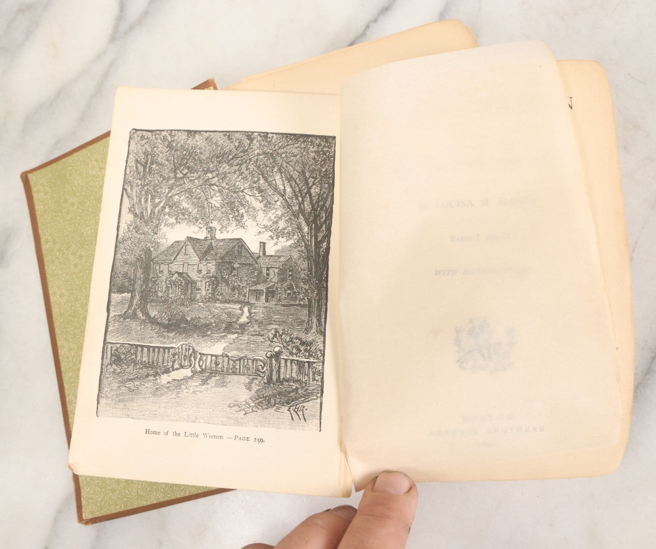 Lot 126 - "Little Women; Or Meg, Jo, Beth, And Amy" Antique Novel By Louisa M. Alcott, Parts I And Ii, With Illustrations, Roberts Brothers, Publishers, Boston, 1890, Note Loose Pages And Loose Binding