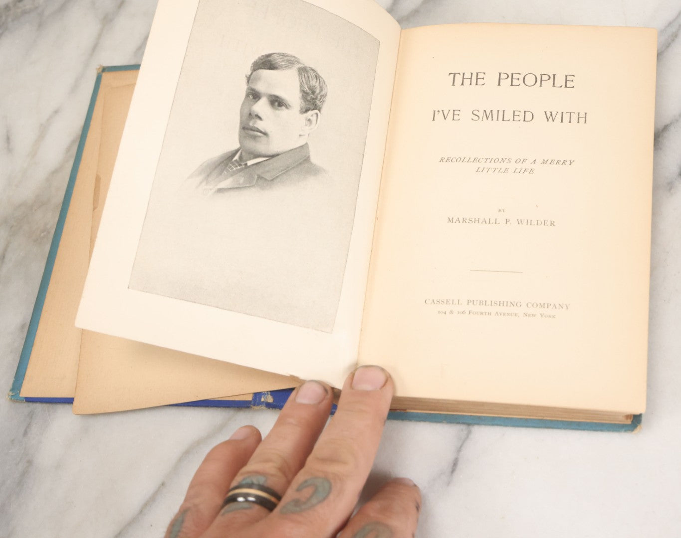 Lot 127 - "The People I'Ve Smiled With: Recollections Of A Merry Little Life" Antique Autobiographical Book By Marshall P. Wilder, American Humorist Cassell Publishing Company, New York, Copyright 1886 By O.M. Dunham, Circa 1889, Note Cover Loosening