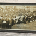 Lot 009 - Antique Framed "Yard-Long" Group Photograph Of The Students Of Sweeney Auto School, April 14th, 1921, Photo Taken By Riederer, Kansas City, Missouri, Note Texas Man On Motorcycle, 21" x 9-1/4"