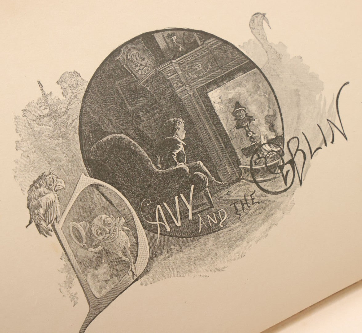 Lot 014 - "Davy And The Goblin; Or What Followed Reading 'Alice's Adventures In Wonderland'" Antique Fantasy Book By Charles E. Carryl, With Illustrations By E.B. Bensell, Houghton Mifflin Company, Publishers, Boston & New York, 1885
