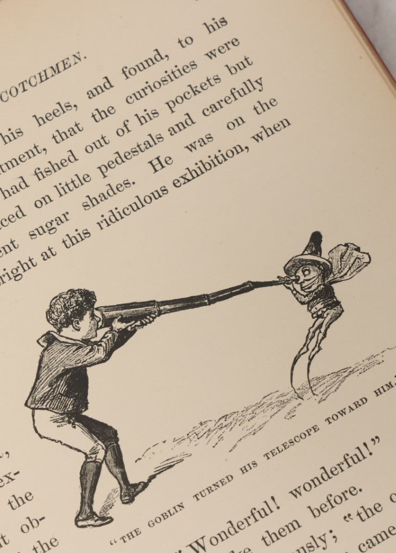 Lot 014 - "Davy And The Goblin; Or What Followed Reading 'Alice's Adventures In Wonderland'" Antique Fantasy Book By Charles E. Carryl, With Illustrations By E.B. Bensell, Houghton Mifflin Company, Publishers, Boston & New York, 1885