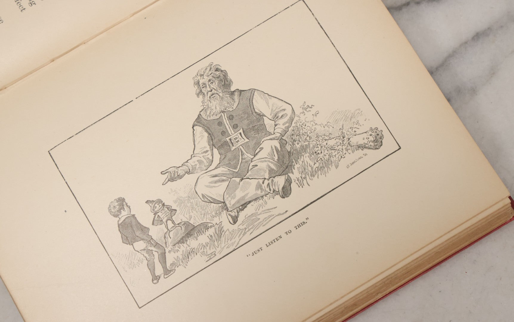 Lot 014 - "Davy And The Goblin; Or What Followed Reading 'Alice's Adventures In Wonderland'" Antique Fantasy Book By Charles E. Carryl, With Illustrations By E.B. Bensell, Houghton Mifflin Company, Publishers, Boston & New York, 1885