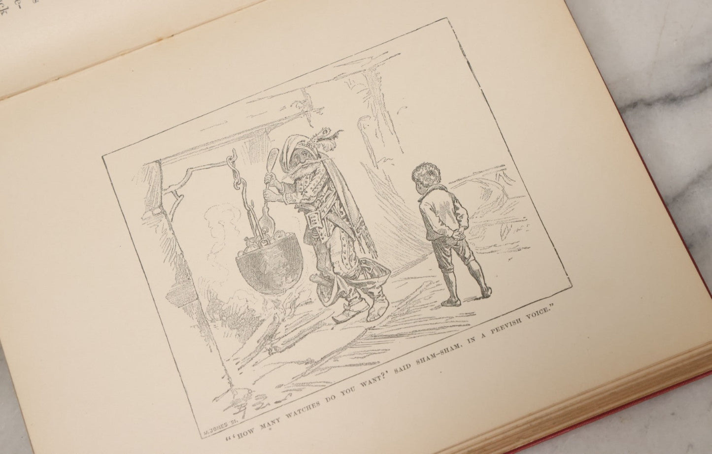 Lot 014 - "Davy And The Goblin; Or What Followed Reading 'Alice's Adventures In Wonderland'" Antique Fantasy Book By Charles E. Carryl, With Illustrations By E.B. Bensell, Houghton Mifflin Company, Publishers, Boston & New York, 1885