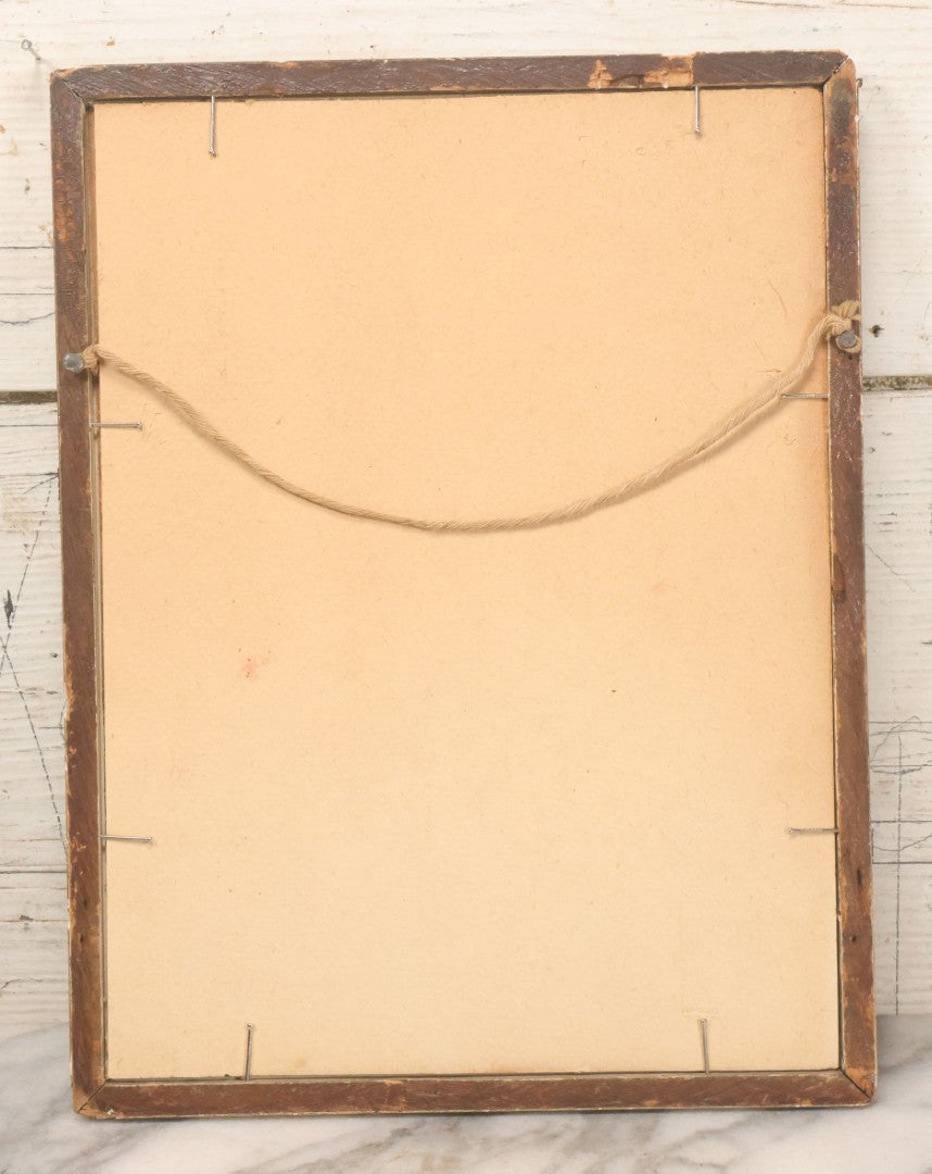 Lot 017 - Vintage Painting On Paper Of Peacock Bird Next To Flower Vase, Artist Signed G. Gassert, 1935, In Frame, 10" x 13"