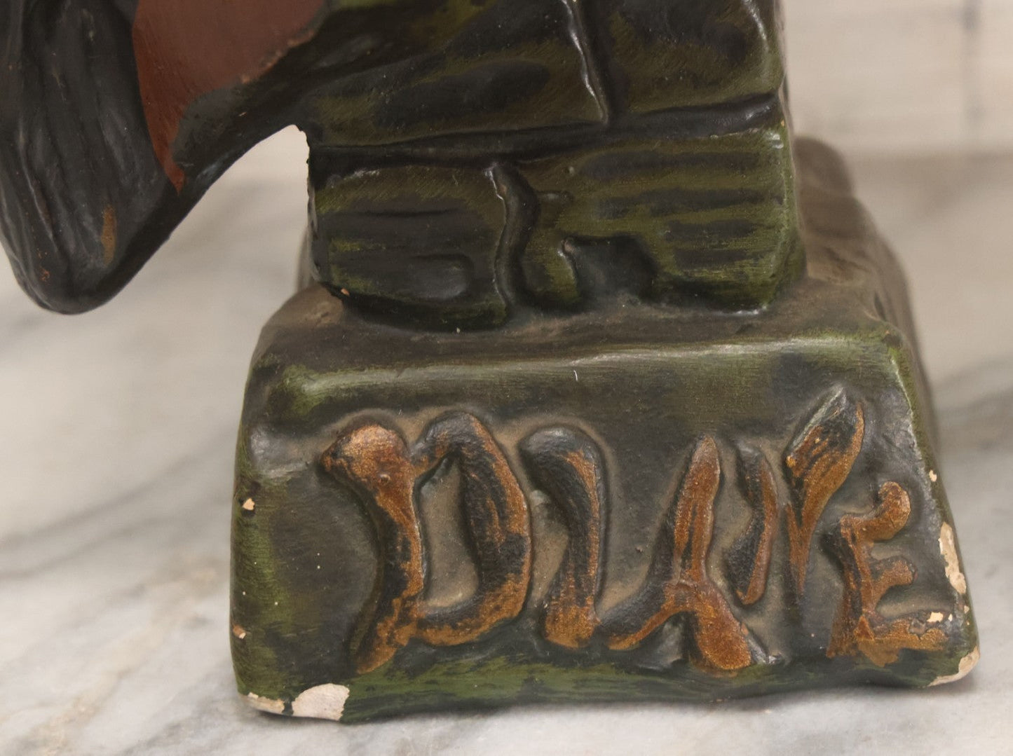 Lot 021 - Antique Art Nouveau Chalkware Bust Statue Of Diana / Diane, Roman Goddess Of The Moon And The Hunt, After Emmanuel Villanis (French, 1858-1914), Note Chipping, Losses, 15-3/4" H