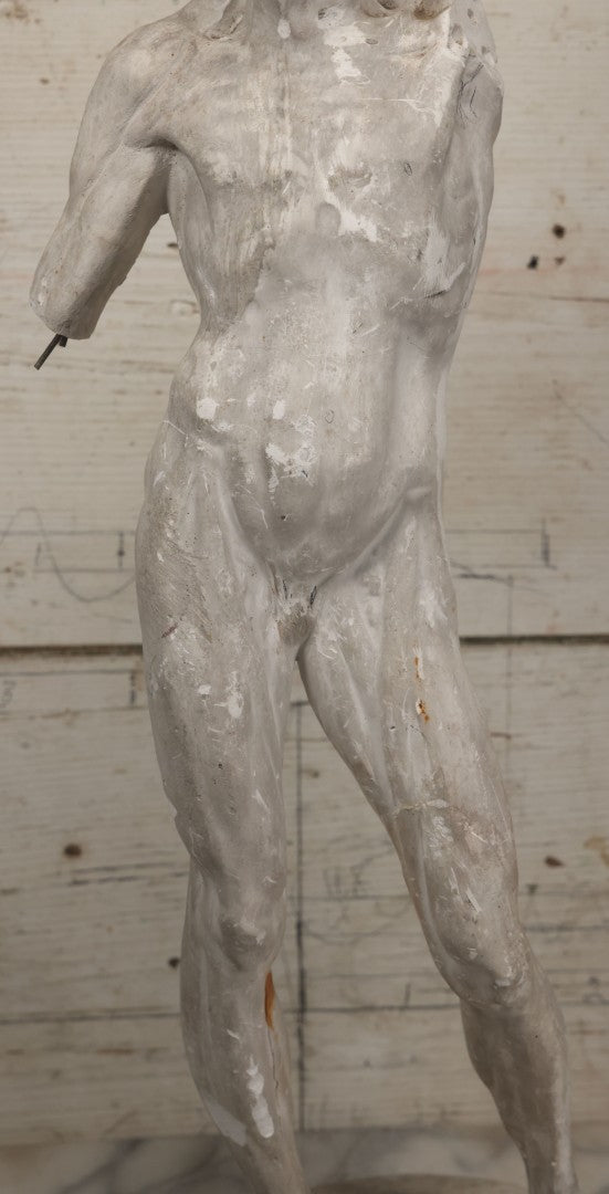 Lot 022 - Antique Anatomical Medical Human Body Chalkware Sculpture Statue, Manufactured By P.P. Caproni & Bro., Caproni Casts, Made In U.S.A., Boston, Note Heavy Wear And Losses, 23-1/2" H