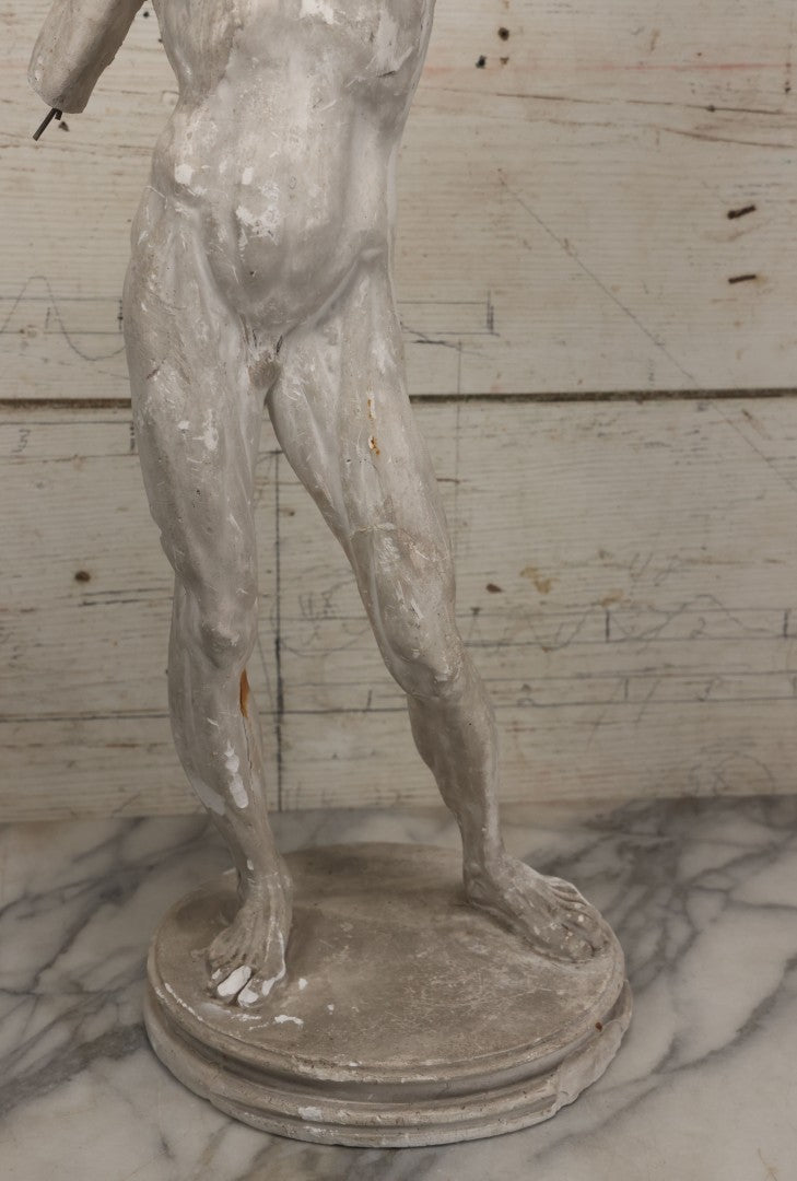 Lot 022 - Antique Anatomical Medical Human Body Chalkware Sculpture Statue, Manufactured By P.P. Caproni & Bro., Caproni Casts, Made In U.S.A., Boston, Note Heavy Wear And Losses, 23-1/2" H