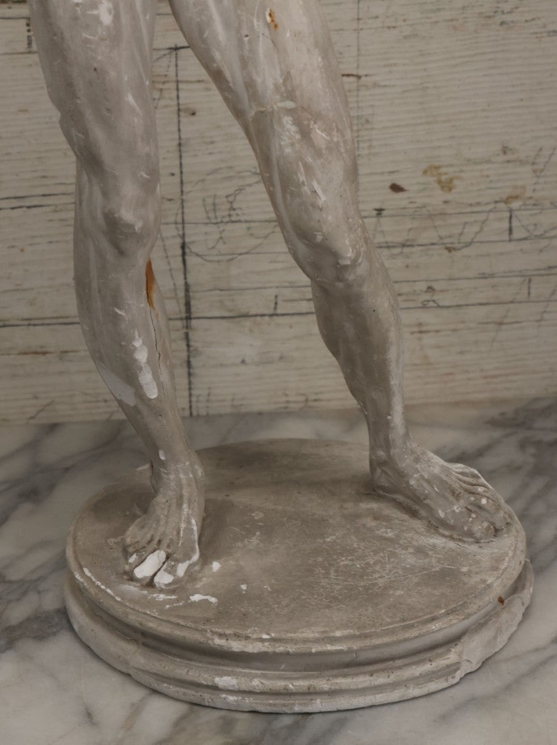 Lot 022 - Antique Anatomical Medical Human Body Chalkware Sculpture Statue, Manufactured By P.P. Caproni & Bro., Caproni Casts, Made In U.S.A., Boston, Note Heavy Wear And Losses, 23-1/2" H