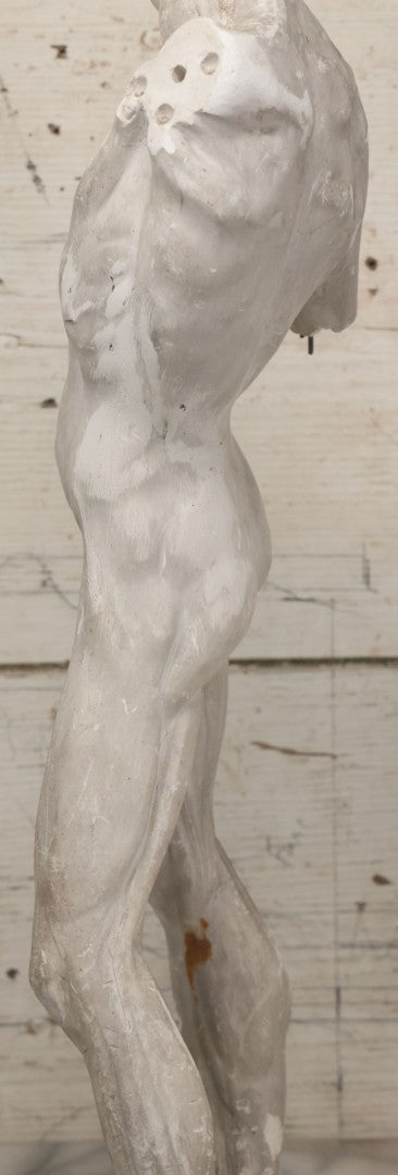 Lot 022 - Antique Anatomical Medical Human Body Chalkware Sculpture Statue, Manufactured By P.P. Caproni & Bro., Caproni Casts, Made In U.S.A., Boston, Note Heavy Wear And Losses, 23-1/2" H