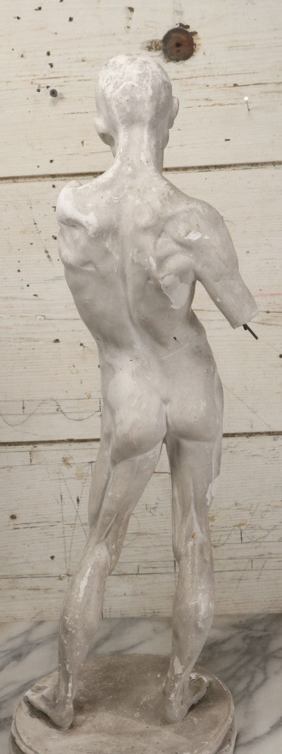 Lot 022 - Antique Anatomical Medical Human Body Chalkware Sculpture Statue, Manufactured By P.P. Caproni & Bro., Caproni Casts, Made In U.S.A., Boston, Note Heavy Wear And Losses, 23-1/2" H