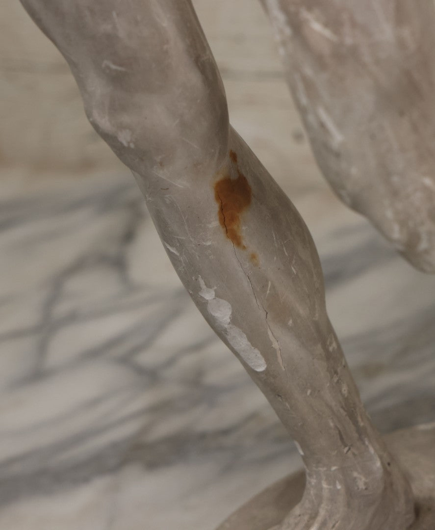 Lot 022 - Antique Anatomical Medical Human Body Chalkware Sculpture Statue, Manufactured By P.P. Caproni & Bro., Caproni Casts, Made In U.S.A., Boston, Note Heavy Wear And Losses, 23-1/2" H