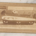 Lot 023 - Antique Carte De Visite C.D.V. Postmortem Photograph Of Woman In Her Coffin, With Full Coffin And Cover On Display With Stands, Wallick, Photographer, Hagerstown, Indiana