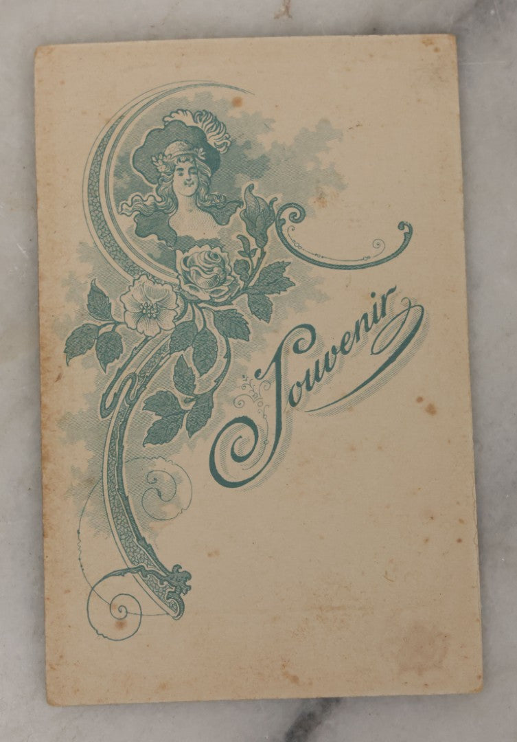 Lot 024 - Antique Carte De Visite C.D.V. Postmortem Photograph Of Woman In White Veil And White Dress In Coffin, With Souvenir Back Mark