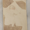 Lot 025 - Antique Carte De Visite C.D.V. Postmortem Photograph Baby Seated In Wooden Chair