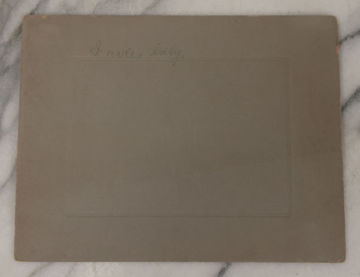 Lot 030 - Antique Boarded Post Mortem Photograph Of Baby In Long White Robes, Laid Out On Lace Floral Linens With Flowers