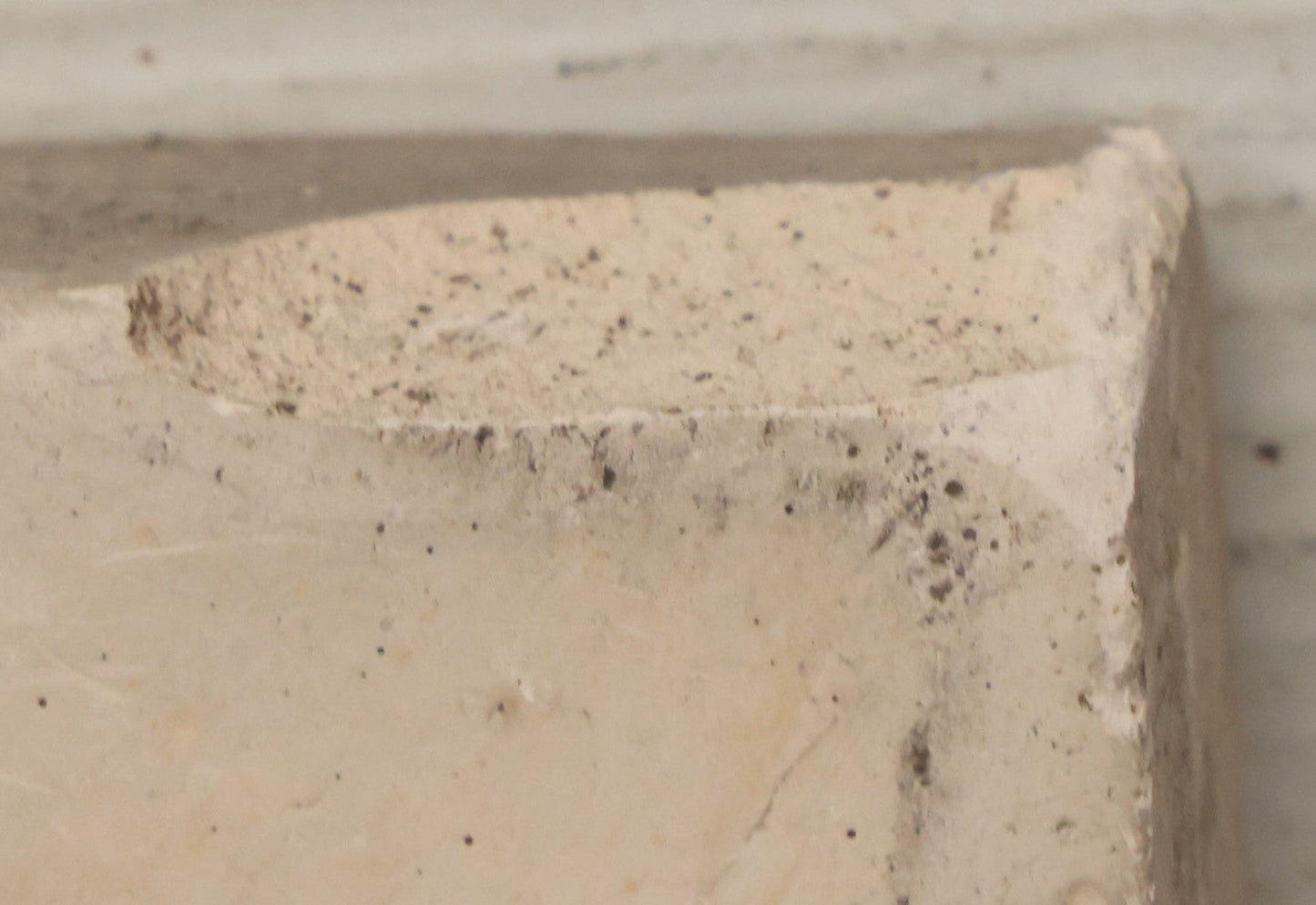 Lot 033 - Antique White Ceramic Wall Plaque Featuring A Guardian Angel Carrying Two Babies, With An Owl In Flight In The Background, 6-7/8" Sides