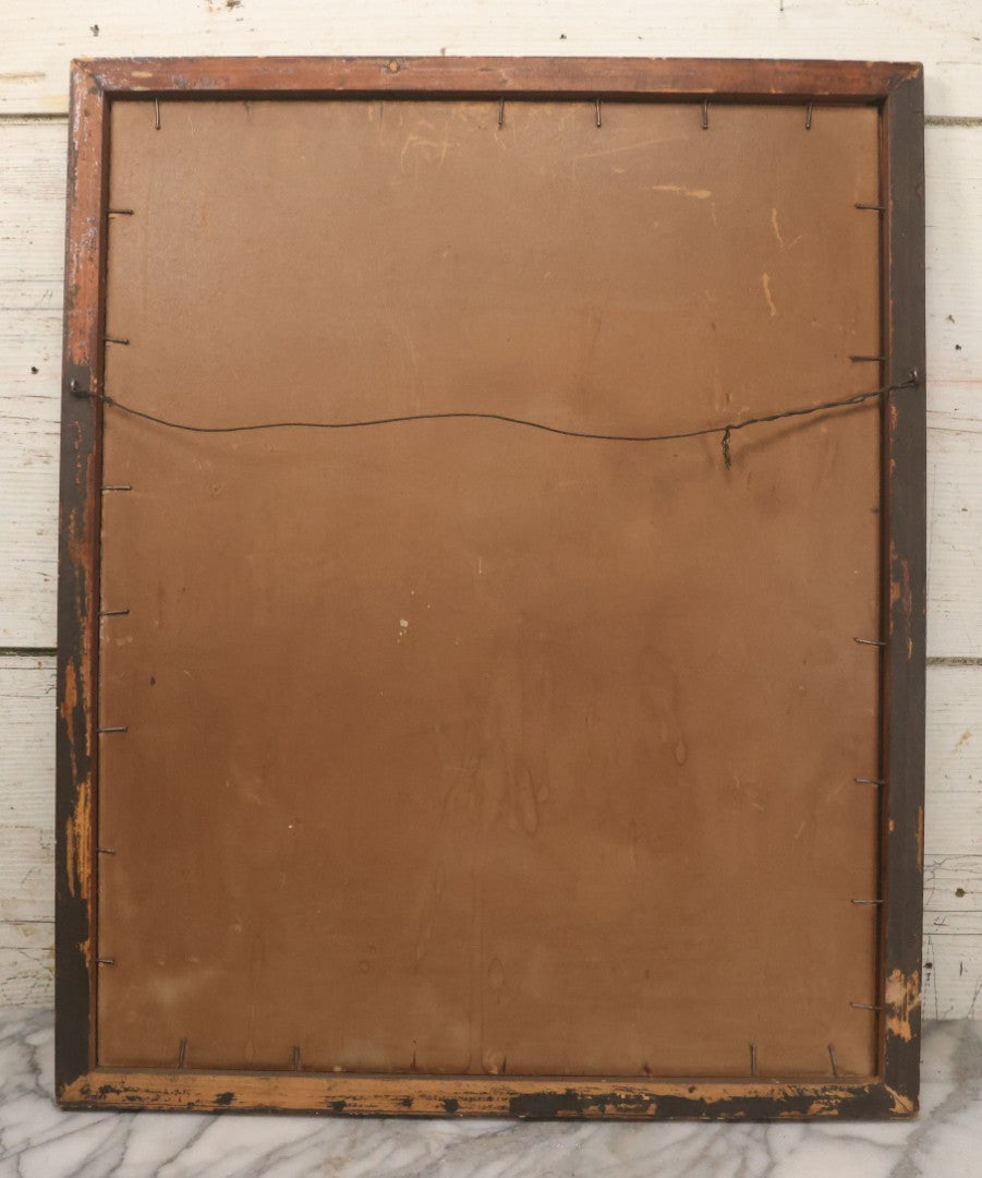 Lot 036 - Antique Chromolithograph Print Of A Dog Guarding A Little Girl And Her Doll, Titled "Touch Her If You Dare," By The James Lee Co., Chicago, Circa 1906, In Frame, 17-5/6" x 21-5/8"