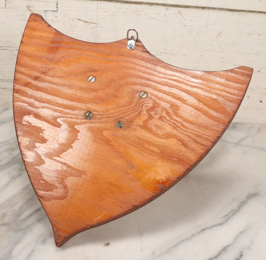 Lot 039 - Vintage Deer Antler Folk Art Display With Antlers And Skull Cap, Bullet Casings, And Hand Engraved Plaque, Which Reads "Killed December 4, 1961 By William R Burns, Age 14" 