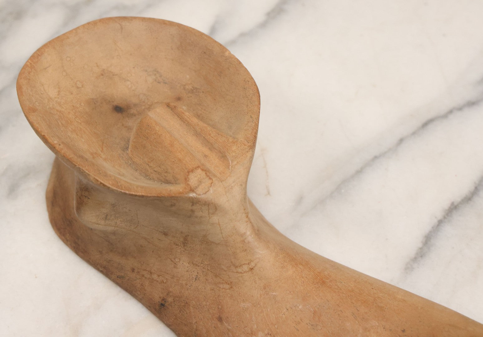 Lot 045 - Vintage Folk Art Carved Wooden Foot Single Cigarette Ashtray