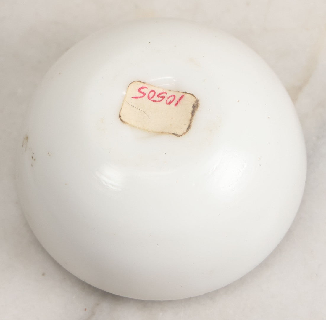 Lot 052 - Vintage Mavis Cold Cream Vivaudou Milk Glass Jar With Metal Art Deco Lid With Winged Woman Head, Paris And New York