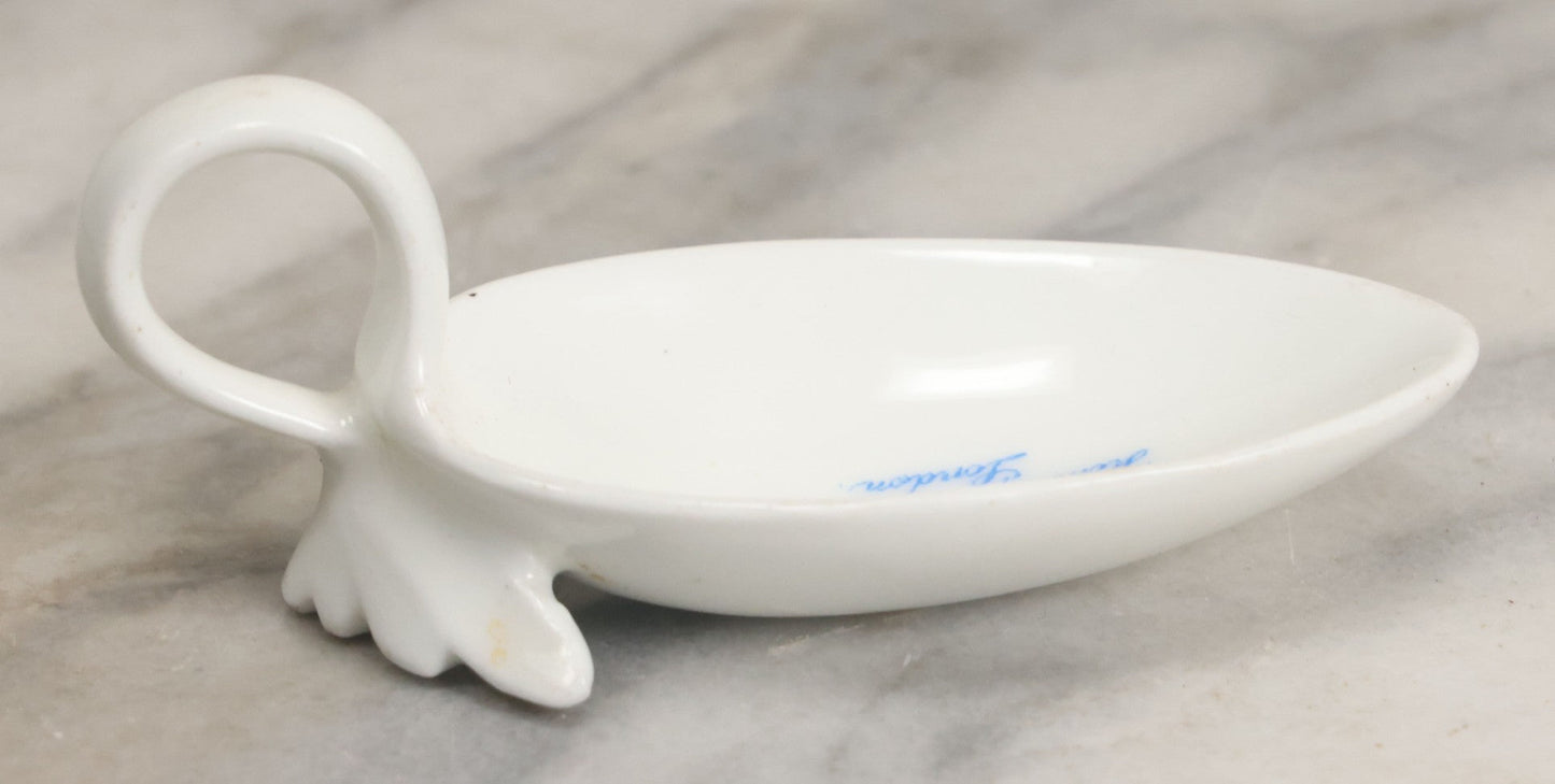 Lot 053 - Antique Porcelain Medicine Dosage Spoon, Marked James Epps, Homeopathic Chemist, London