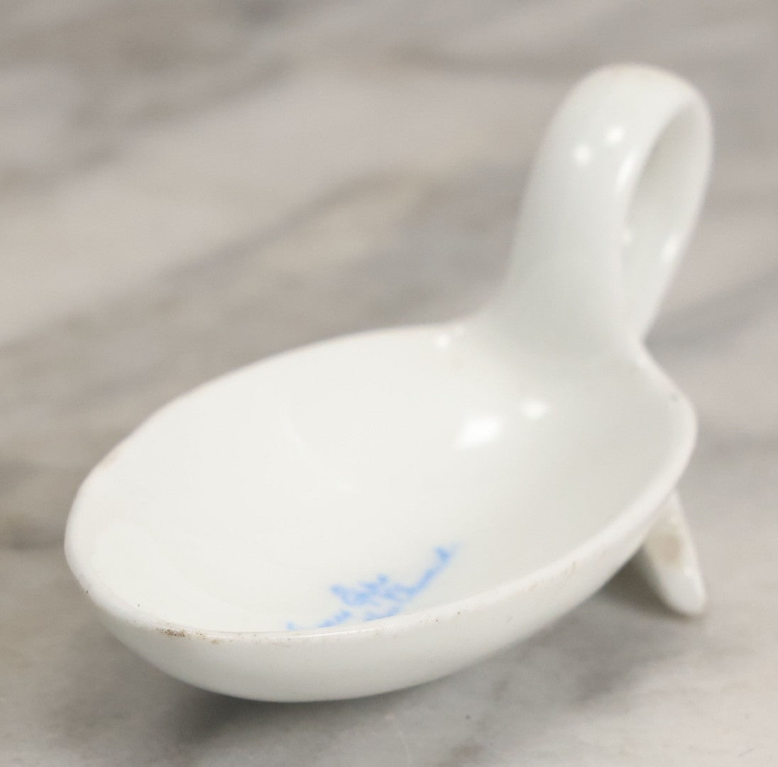 Lot 053 - Antique Porcelain Medicine Dosage Spoon, Marked James Epps, Homeopathic Chemist, London