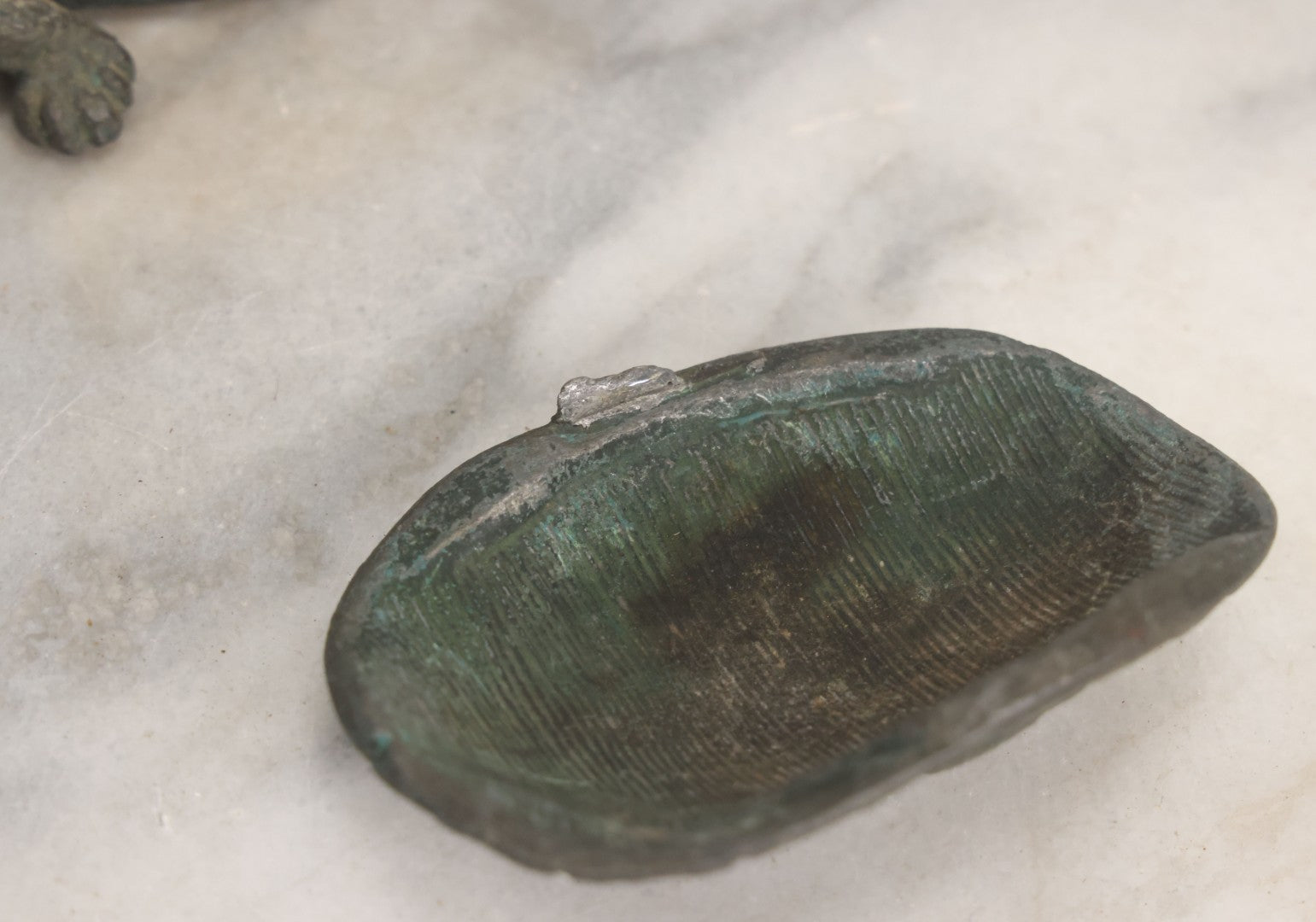 Lot 058 - Vintage Cast Metal Turtle Match Safe With Match Strike On Inside Of Shell, Note Hinge Broken Lid Lifts Off, As Found