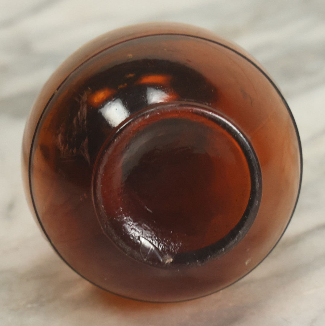 Lot 067 - Antique Amber Glass Light Bulb Shaped Perfume Bottle With Metal Shaker Lid, Marked Mary Garden Rigaud, Paris & New York, Patented January 13, 1914