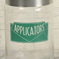 Lot 070 - Vintage Medical Doctors Office Applicators Glass Jar With Green Label And Lid, Manufactured By Profex, U.S.A.